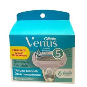 GILLETTE VENUS SENSITIVE WOMEN RAZOR BLADES  6's