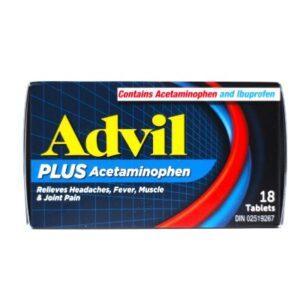 ADVIL PLUS ACETAMINOPHEN 18'S