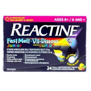 REACTINE FAST MEL JUNIOR 24 TAB