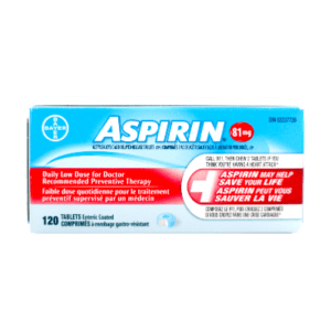 ASPIRIN COATED 81MG 120'S