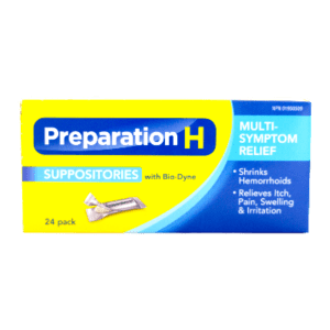PREP 'H' SUPPOSITORIES 24PK
