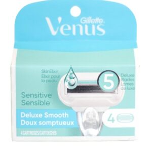 GILLETTE VENUS DELUXE SMOOTH SENSITIVE WOMEN RAZOR BLADES  4's