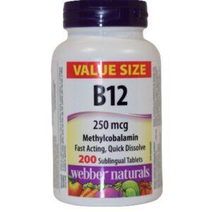 NATURAL PRODUCT VIT B12 MTHYLCBLMN 250MCG 200'S