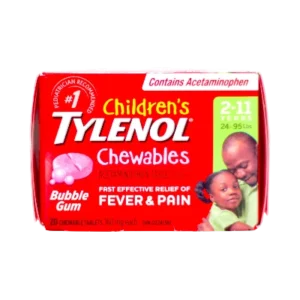 TYLENOL CHILD CHEWABLES B/GUM 20'S