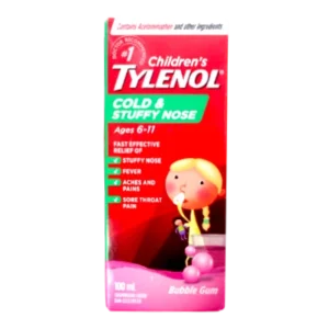TYLENOL CHILDREN  COLD & STUFFY NOSE100ML BUBBLE GUM