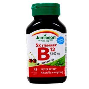 JAMIESON B12 5X STRONG 5000MCG 45'S