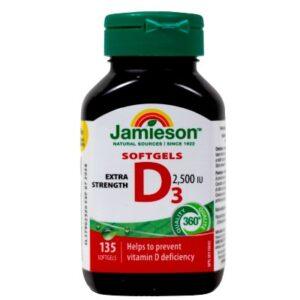 JAMIESON VIT D3 2500IU SOFTGEL 135'S