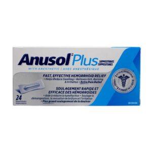 ANUSOL PLUS SUPPOSITORIES 24'S