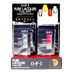 O.P.I PURE LACQUER NAIL APPS 16 STRIPS DISPLAY OF 16 PACK