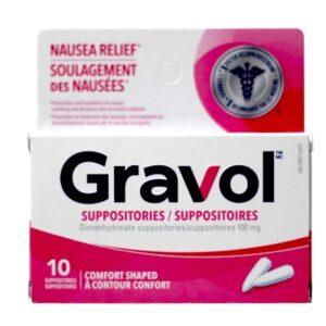 GRAVOL SUPP 100MG ADULT 10'S