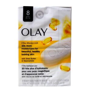 OLAY BAR SOAP ULTRA MOISTURE SHEA BUTTER 8X90g