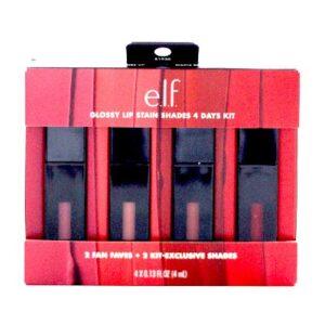 e.l.f GLOSSY LIP STAIN SHADES 4 DAYS KIT
