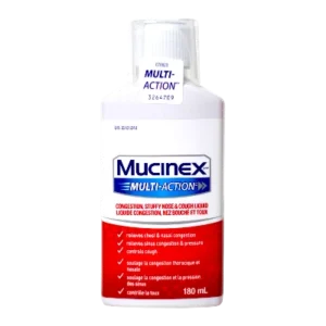 MUCINEX MULTI-ACTION CONGESTIO,STUFF NOSE& COUGH LIQUID 180ml