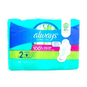 ALWAYS ULTRA THIN LONG PADS W/WINGS 20 CT