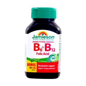 JAMIESON B6,B12 + FOLIC ACID 90+20'S