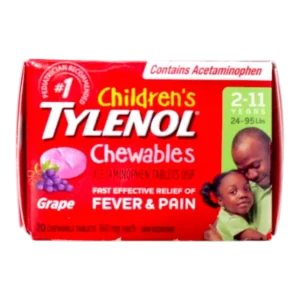 TYLENOL CHILD CHEWABLES GRAPE 20'S
