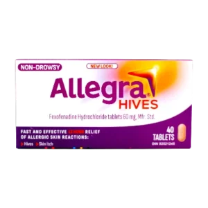 ALLEGRA HIVES 12 HOUR ITCHY SKIN RELIEF 40'S