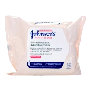 JOHNSONS MAKE UP WIPES CLEANSING NORMAL SKIN 25'S